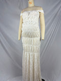 Off Shoulder Smocked Ruched Photoshoot Maternity Maxi Dress Maternity