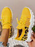 Leopard Lace Up Mesh Athletic DJPT