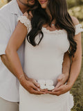 Off Shoulder Irregular Side Slit Bodycon Fashion Photoshoot Baby Shower Maternity Maxi Dress Maternity