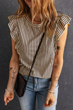 Striped Round Neck Blouse DJPT
