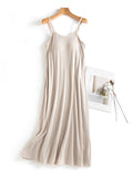 Neck Midi Cami Dress with Bra DJPT