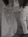Cut Out Lace Patchwork V-Neck Sheer Side Slit Sleeveless Photoshoot Maternity Maxi Dress Maternity
