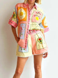 Button Down Shirt and Shorts Set DJPT