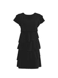 Layered Round Neck Ruffled Sleeve Dress DJPT