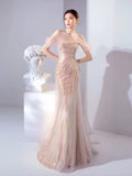 Mermaid Halter Pink Sequin Long Prom Dress Evening Dress Formal Dress SD1819 HZ0628