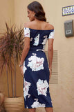 Off-Shoulder Split Dress DJPT