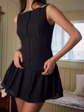Detail Sleeveless Mini Dress DJPT