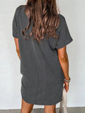 Round Neck Short Sleeve Mini Dress DJPT