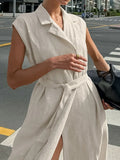 Waist Cap Sleeve Maxi Dress DJPT