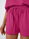 Neck Cap Sleeve Top and Shorts Set DJPT
