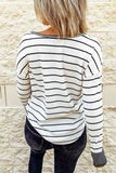 Waffle Knit Henley Long Sleeve Top DJPT
