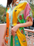 Print Shirt and Pants Two-Piece Set DJPT