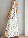 Square Neck Maxi Cami Dress with Pocket DJPT