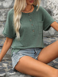 Half Button Short Sleeve T-Shirt DJPT