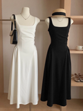 A Line Straps Long Black Women's Holiday Dresses SD220
