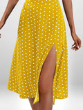 Size Slit Printed Cami Midi Dress Plus Size DJPT