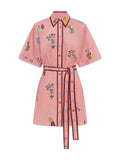 Tie Waist Shirt Dress DJPT