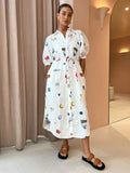 Button Up Midi Shirt Dress DJPT