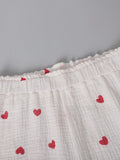 Heart Print Shirt and Shorts Set DJPT