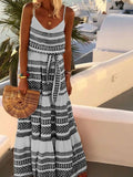 Size Printed V-Neck Maxi Cami Dress Plus Size DJPT