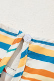 Striped Cap Sleeve Blouse DJPT