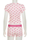 Print Top and Shorts Loungewear Set DJPT