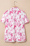 Frilled Collar Short Sleeve Blouse Top DJPT