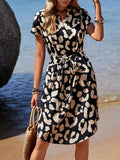 Notched Tie Waist Midi Dress DJPT