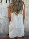 Size Notched Sleeveless Mini Dress Plus Size DJPT