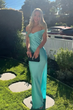 Mermaid Off The Shoulder Yellow Satin Long Evening Dress Prom Dresses SD2063 HZ0628