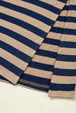 Striped V-Neck Midi T-Shirt Dress DJPT