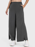 Slit Wide Leg Active Pants DJPT