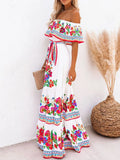 Off Shoulder Ruffle Maxi Dress DJPT