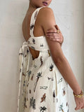 Square Neck Maxi Cami Dress with Pocket DJPT