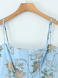 Print Square Neck Cami Maxi Dress DJPT