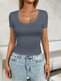 Scoop Neck Short Sleeve T-Shirt DJPT