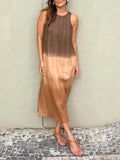 Size Sleeveless Gradient Tank Midi Dress Plus Size DJPT