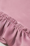 Satin Ruffle Sleeve Top DJPT