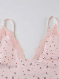 Lace Trim Cami and Shorts Lounge Set DJPT