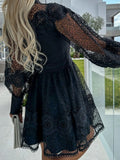 Lantern Sleeve Mini Dress DJPT