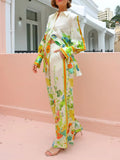 Tie Back Shirt and Pants Set DJPT