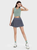 Pleated Detail Mid-Rise Waist Active Skirt DJPT