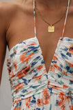 Halter Neck Tiered Maxi Dress DJPT