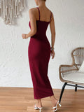 Wrap Midi Dress with Side Slit DJPT