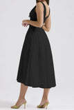V-Neck Sleeveless Dress with Pockets DJPT