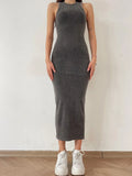 Neck Sleeveless Bodycon Dress DJPT