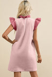 V-Neck Cap Sleeve Mini Dress DJPT