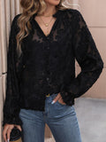 Button Front Long Sleeve Top DJPT