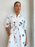 Button Up Midi Shirt Dress DJPT