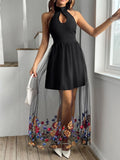 Halter Neck Floral Dress DJPT